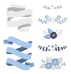 Decorative floral compositions collection