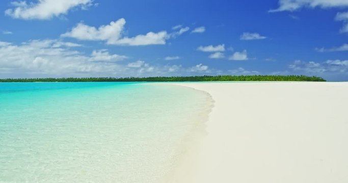 Beautiful tropical island with amazing blue ocean and white sand