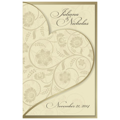 Wedding Invitation cards in an vintage-style beige