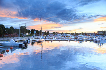 Sunset on Sandhamn Harbour, Sweden