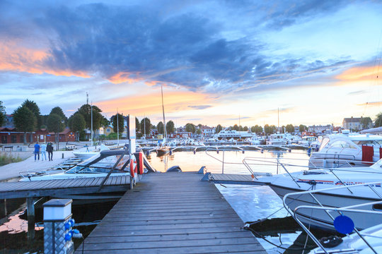 Sunset on Sandhamn Harbour, Sweden