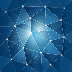 Abstract Modern Minimal Digital Network Connections, Technology Background Creative Design Template - Illustration in Vector Format