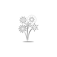 Firework company logo design on white background. Vector illustration