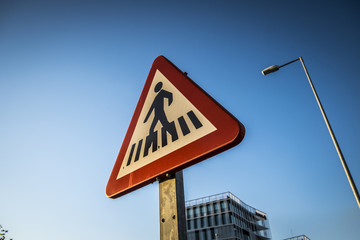 traffic sign for pedestrians