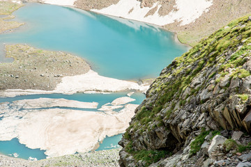 Clear blue lake in the reserve