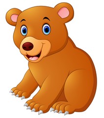 Cartoon  bear sitting