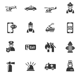 emergency icon set