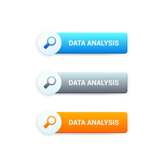 Obraz premium Przyciski analizy danych