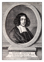 Engraving portrait of Baruch Spinoza, Dutch philosopher of XVII century, great rationalist and Enlightenment precursor,  author of Ethics