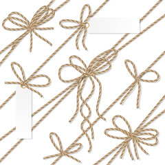 Rope bows, ribbons and labels