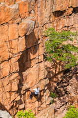 Climbing Rock Cliffs woman 