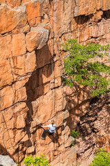 Climbing Rock Cliffs woman 