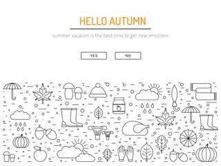 Template of autumn