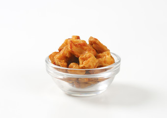 Fried pieces of pork rind and fat