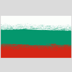 National Grunge Flag of Bulgaria Isolated. Symbol of Bulgarian Independence