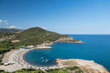 Su Portu beach in Chia, Sardinia, Italy
