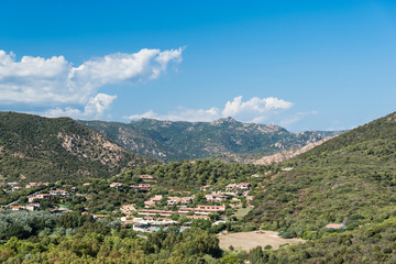 Fototapeta na wymiar Summer Sardinian landscape, chia, Italy