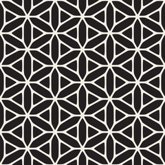Vector Seamless Black And White Ethnic Geometry Pattern