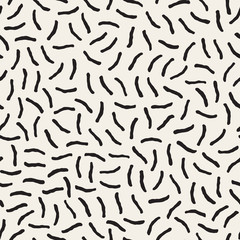 Vector Seamless Black And White Jumble Lines Pattern
