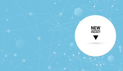 Abstract hexagon background. Technology polygonal design. Digital futuristic minimalism