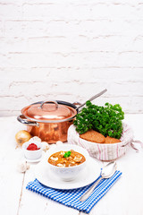 True North German mock turtle soup with mushrooms