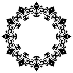 Floral Modern Round Frame