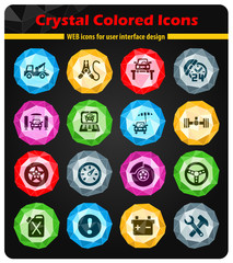 car service icon set