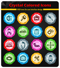 Car service simply icons