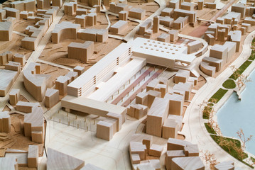 Site surrounding model for architectural presentation