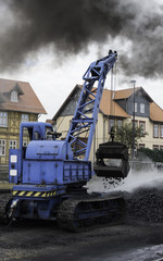 crane for coal loading steam locomotive
