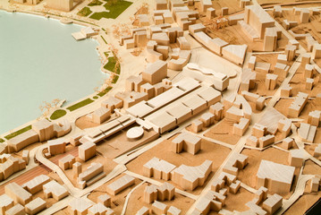 Site surrounding model for architectural presentation