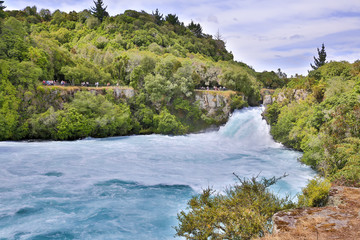 Huka Falls on the Waikato River, New Zealand.