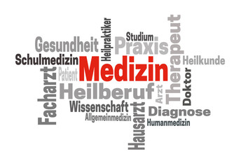 Fototapeta premium Medizin Arzt Wissenschaft word cloud konzept