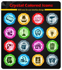 cleaning company icon set