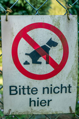 Hundekot Verbot