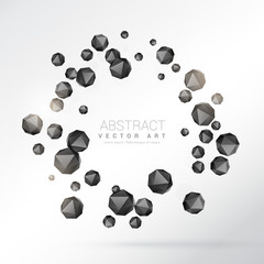 abstract geometrical shapes forming circular frame