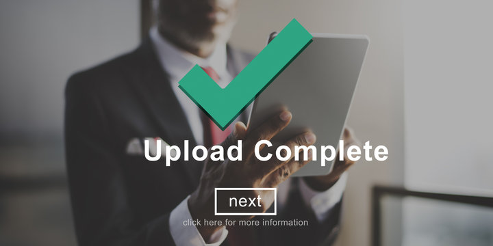 Upload Complete Successful Downloading Finish Concept
