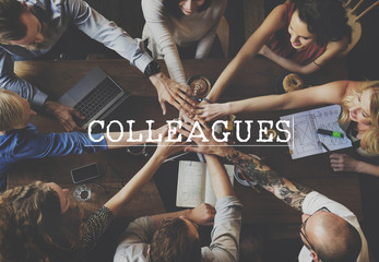 Obraz na płótnie Canvas Colleagues Teamwork Support Partnership Relationship Concept