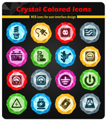 Electricity simply icons