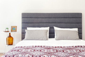 Fresh bed and nightstand