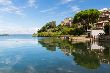 Fototapeta na wymiar Bolsena lake - View from Capodimonte