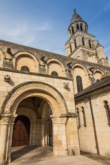 Exterior of Notre Dame la Grande church in Poitiers