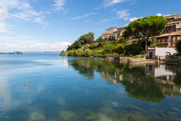 Fototapeta na wymiar Bolsena lake - View from Capodimonte