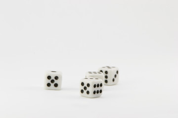 Dice on a white background