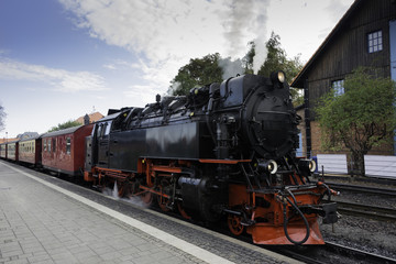 old  steam train in germany