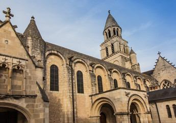 Fototapeta na wymiar Exterior of Notre Dame la Grande church in Poitiers