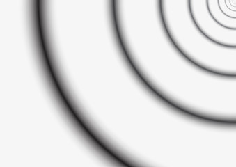 Background - Fibonacci circles - black and white monochrome grayscale - grooves concept - vector illustration