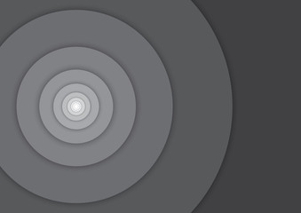 Background - Fibonacci circles - black and white monochrome grayscale - material design - vector illustration