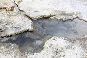 Soda fountain Thermal area Orakei Korako in New Zealand