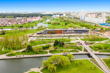 Minsk aerial panoramic view